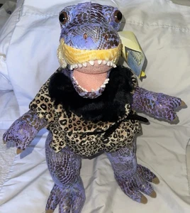 Juguete de peluche Build a Bear TRex púrpura escamoso Tyrannosaurus Rex dinosaurio BAB retirado - Imagen 1 de 7
