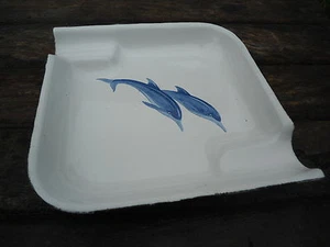 Cendrier émaillé motif au choix émail véritable Fabr. France PROPRE ET PRATIQUE! - Picture 1 of 8