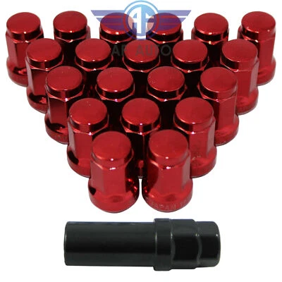 20PCS Red M12X1.5 Steel Locking Heptagon Wheel Rim Lug Nuts For Acura Chevy - Image 1 of 4