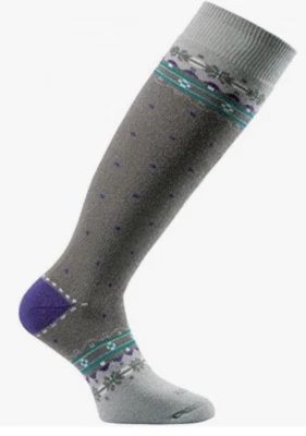 NWT Womens  Euro Eurosock Large 10.5 - 12 Fair Isle Taupe Socks - Image 1 of 2