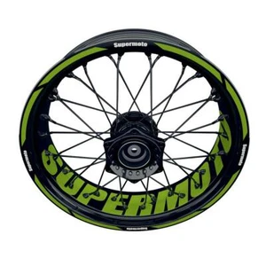 Adesivo Cerchio Moto Wheelsticker Supermoto Verde Supermoto - Foto 1 di 2
