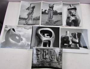HENRY MOORE LOT 7 ORIGINAL SKULPTUR FOTOS LIDBROOKE HOGLANDS ENGLAND 1962 ERA - Bild 1 von 6