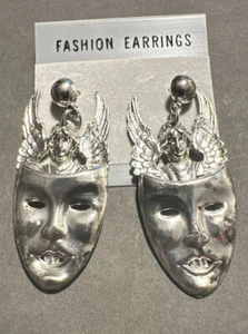 Fashion Earrings Ohrringe Theatermaske 5cm - Bild 1 von 1