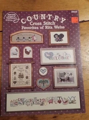 COUNTRY FAVORITES OF RITA WEISS SAMPLER CROSS STITCH PATTERN FREE SHIPPING   - Image 1 of 2