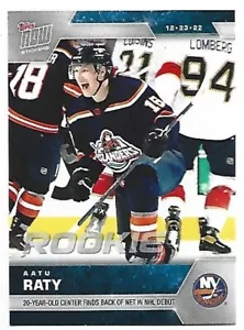 Aatu Raty ROOKIE 2022-23 Topps Now NHL Stickers #125 Islanders SP 1/302 - Picture 1 of 2