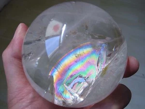 A*789g Cristal Cuarzo Transparente Natural Arco Iris Esfera Bola Curación 051604 - Imagen 1 de 7