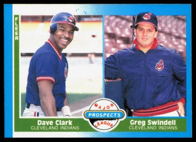 Dave Clark / Greg Swindell 1987 Fleer #644 Glossy RC - Image 1 of 2