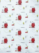 Vintage Charlie Brown Peanuts Snoopy Woodstock Twin Fitted Sheet 100% Cotton