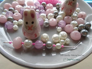 Rabbit Bunny Spring Bead Mix Glass Pearls DIY Crafting Jewelry Making Supply - Picture 1 of 10