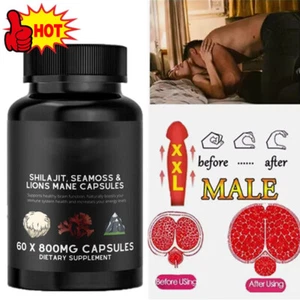 Shillajit Complex + Ashwagandha & Lions Mane - 120 High Strength 60 Capsule K4C4 - Picture 1 of 11