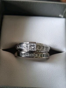 18ct White Gold Diamond Wedding Set..... - Picture 1 of 6