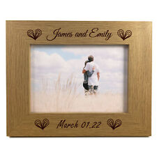 Personalised Wooden Photo Frame Engraved 7X5 Frame Anniversary Gift Wedding Gift
