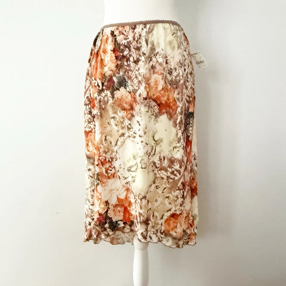 Falda midi vintage floral alta baja para mujer talla 12 nueva con etiquetas Forest Fairy Y2K Foto 1 de 4