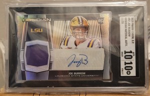 Joe Burrow 2020 Panini Chronicles Draft Obsidian Rookie Patch AUTO 