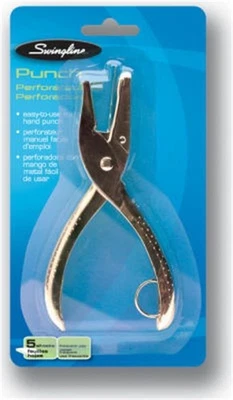 Swingline A7074005B Silver Metal 1-Hole Paper Punch 1/4 Dia. in. (Pack of 2) - Image 1 of 2