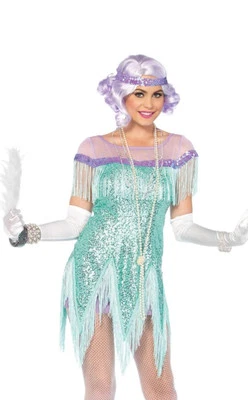 Mujer Gatsby Flapper 20s Vestido de Cóctel Disfraz Talla MEDIANA  Foto 1 de 4