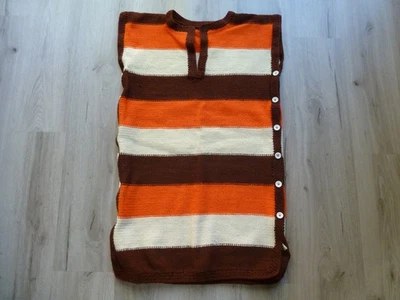 Chaleco de punto vintage vestido para mujer suéter túnica hippie boho playa occidental años 60-70 Foto 1 de 4