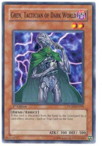Gren, Tactician of Dark World - STON-EN019 - Common - 1st Edition - Damaged - Image 1 of 1
