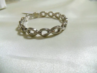 Pulseira náutica Charter Club 7" tom prata L603 $26 - Imagem 1 de 4