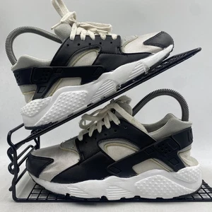 Nike Air Huarache schwarz grau weiß Turnschuhe Größe UK 4 Damen Fitnessstudio Laufen Yoga - Bild 1 von 8