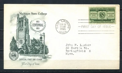 USA 1955 • Sс# 1065 • Michigan State college • FDC VF (SU-8691) - Image 1 of 2