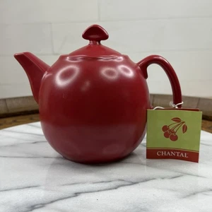 Chantal 2003 Teapot Red Ceramic Stoneware, Beautiful And Functional .75 Qt. - Picture 1 of 14