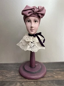 Vintage Art Deco Style Boudoir Doll Hat Display Stand, Decorative Figurine, 32cm - Picture 1 of 13