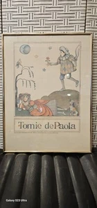 Vintage poster Tomie dePaola Signed 1982s Glass And Metal Frame 22.5x17 Fair  - Picture 1 of 12