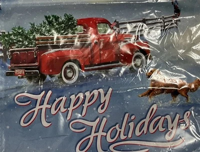 Bandeira de jardim de Natal 12x18 polegadas caminhão árvore de Natal dupla face bandeira de quintal - Imagem 1 de 4