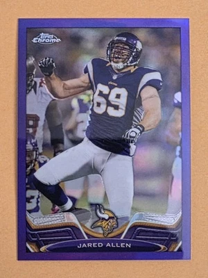 2013 Topps Chrome Football Purple Refractor /499 Jared Allen #58 - Image 1 of 2