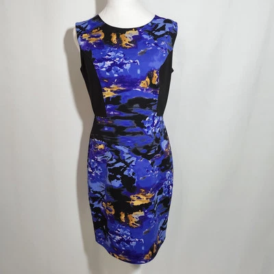 Vestido para mujer Cynthia Rowley talla 6 sin mangas negro púrpura cremallera trasera  Foto 1 de 4