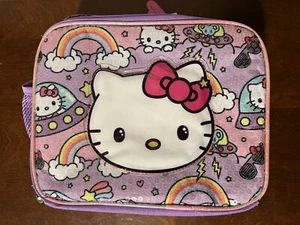 Hello Kitty Kids Insulated Lunch Bag Purple Rainbow - Picture 1 of 5