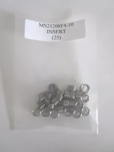 MS21208F4-10 Screw Thread Insert 1/4-28 x 1/4" Stainless Steel - Lot of 25 - Picture 1 of 3