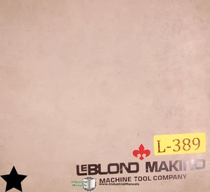 Leblond Makino Count 15, centro de giro, manual de programación de control GN10TF 1985 - Imagen 1 de 12