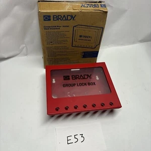 NEW Brady Metal Wall Group Lock Box Small Red 105714 Y528300 (SHIPS FREE!) - Picture 1 of 3