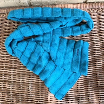 Fossil Women’s Teal Blue-Green Soft Knit Wrap Scarf 82” Long - Image 1 of 4