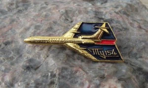 Vintage Aeroflot Tu-154 Tu 154 Tupolev Airliner Jet Aircraft Aviation Pin Badge - Picture 1 of 4