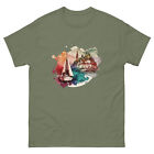 Sailboat Men Classic Tee Watercolor Painting Graphic Design T-Shirt Art Clothes
