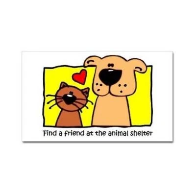 POPART Find a Friend Animal Shelter Sticker Decal rescue dog cat love cute
