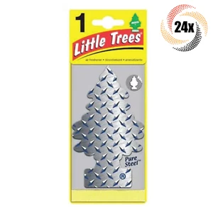 24x Packs Little Trees Single Pure Steel Scent Hanging Trees | Prevents Odor - Picture 1 of 4