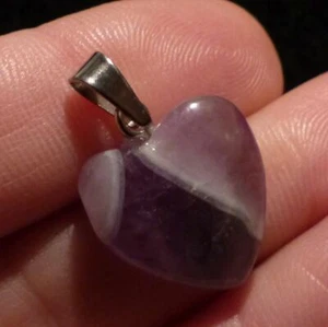 O&co Pendentif Améthyste coeur lithothérapie cadeau noël - Imagen 1 de 2