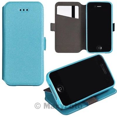 CUSTODIA BOOK COVER SILICONE FLIP CASE LIBRO ECO PELLE STAND HUAWEI HONOR 4C BLU - Immagine 1 di 4