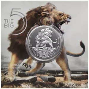 5 bordes BIG FIVE III - León - León Sudáfrica Sudáfrica 1 oz plata BU 2025 - Imagen 1 de 3