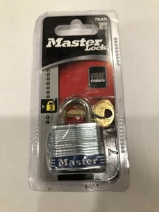 Master Lock 1-1/8 in. Steel Padlock Security Level 3 (7KAD) - Includes 2 Keys - Picture 1 of 2