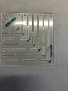 Plantillas de acolchado moldeadas de acrílico transparente de 1/16" - cuadradas 7 tallas en una - Imagen 1 de 1