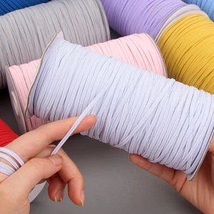 Thin Flat Elastic Cord Band Clothes Sewing Trim DIY - 0.3/0.5/0.8/1/1.2cm Widths - Picture 1 of 32