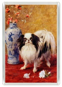 JAPANESE CHIN LOVELY DOG ART PRINT NOVELTY ACRYLIC FRIDGE MAGNET GREAT GIFT - Picture 1 of 1