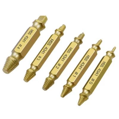 5pcs Screw Extractor Set Easy Out Drill Bits Guide Broken Screws Bolt Remover - Image 1 of 4