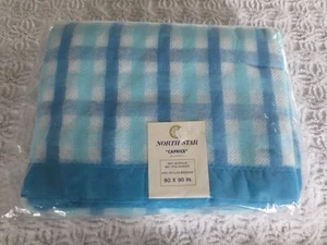 NOS North Star CAPRICE PLAID/CHECK 60% Acrylic 40% Polyester BLANKET - 80" x 90" - Picture 1 of 2