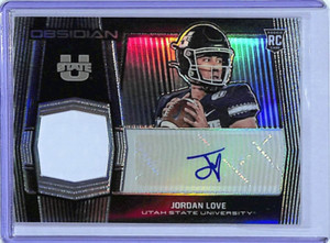 2020 Panini Chronicles Draft Picks Obsidian Jordan Love RC Patch Auto /99